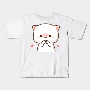 vintage-cute cat Kids T-Shirt